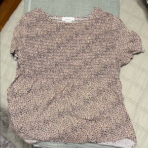 URBAN Romantics Leopard Print Blouse - Black and Tan